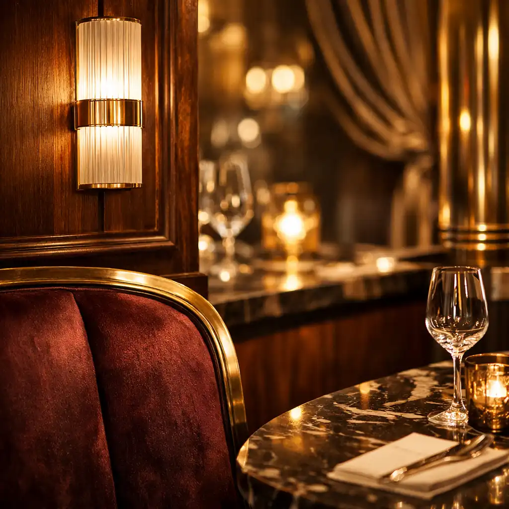 Detale wnętrza restauracji